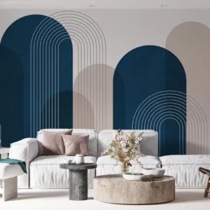Architetture astratte blu e nude