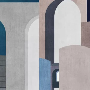 Moderne geometrie toni del blu
