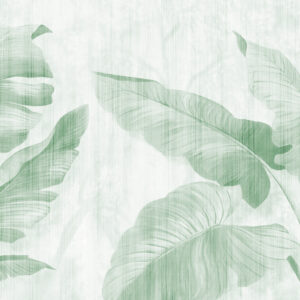 Carta da parati Foglie tropicali di grunge in verde