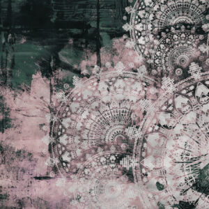 Carta da parati Mandala vintage in colori rosa