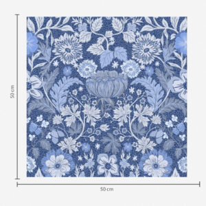 Carta da parati Stampa botanica blu in stile vintage