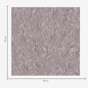 Carta da parati Onde fluenti di foglie in una palette di colori rosa antico e beige