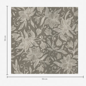 Carta da parati Fiori lineari leggeri, volute decorative