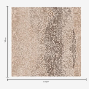 Carta da parati Motivo geometrico ondulato in una palette di colori beige-marrone chiaro