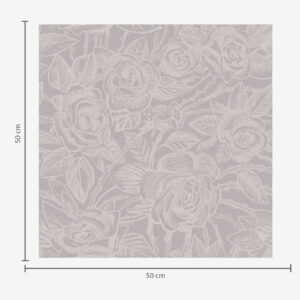 Carta da parati Rose incise su grigio chiaro