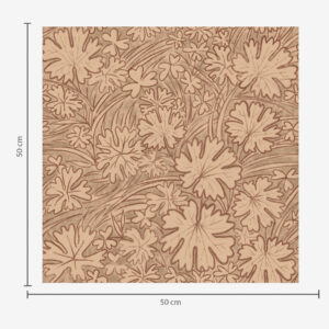 Carta da parati Foglie di campo ed erbe in una palette di colori terracotta-beige