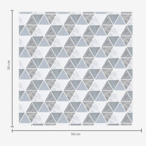 Carta da parati Geometria triangolare in fresche tonalità blu-grigio