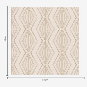 Carta da parati Ornamento leggero con diamanti in tranquille tonalità beige