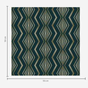 Carta da parati Motivo geometrico a rombi color verde acqua scuro