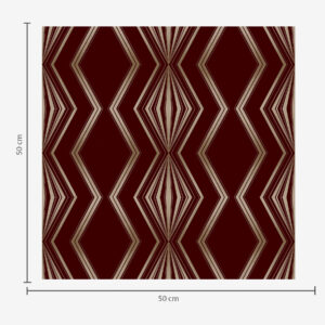 Carta da parati Sfondo bordeaux con rombi ritmici e linee a zigzag