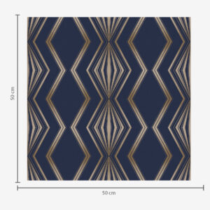 Carta da parati Sfondo blu scuro con rombi geometrici e zigzag