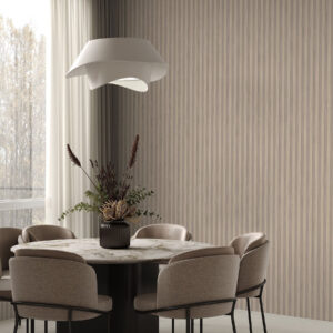 Carta da parati Lamelle verticali chiare in una palette di colori beige-grigio