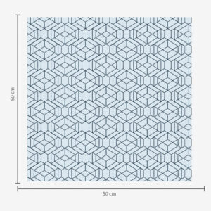Carta da parati Motivo geometrico a cubi azzurri