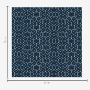 Carta da parati Rete geometrica blu scuro di cubi