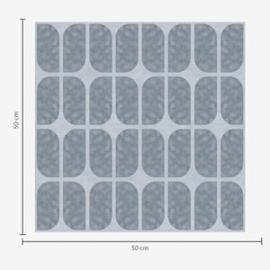Carta da parati Mosaico grigio con archi rettangolari e texture morbida
