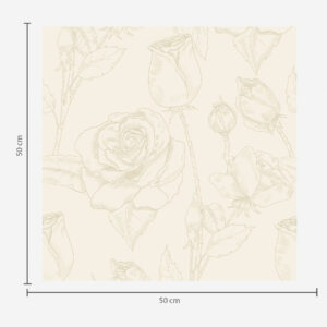 Carta da parati Motivo a rose chiare su sfondo beige