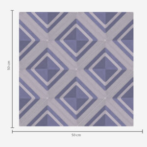 Carta da parati Motivo geometrico a rombi nei toni del blu