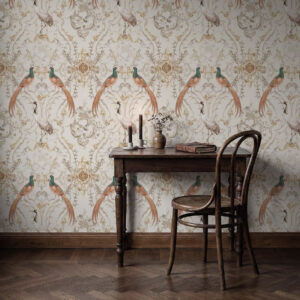 Carta da parati Motivo decorativo con uccelli e motivi