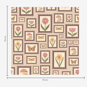 Carta da parati Illustrazioni incorniciate dai caldi toni del beige