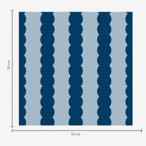 Carta da parati Strisce ondulate blu scuro in stile minimalista