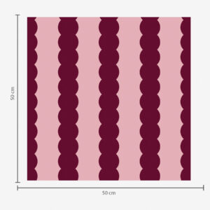 Carta da parati Righe ondulate color bordeaux in stile minimalista