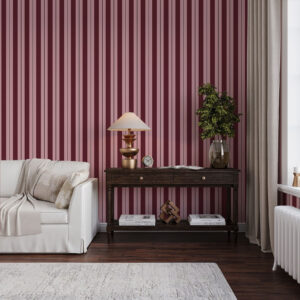 Carta da parati Righe rosse e rosa con linee a contrasto