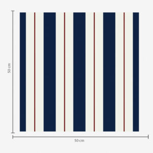 Carta da parati Righe blu scuro con sottili linee rosse