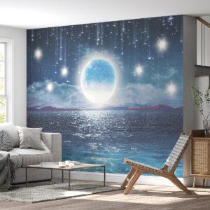 Carta da parati Starfall sulla luna piena