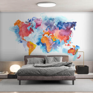 Carta da parati Paint, mondo e font