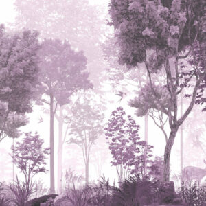 Carta da parati Foresta serena con creature gentili