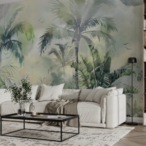 Carta da parati Giungla tropicale con palme