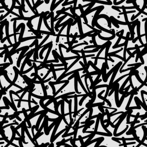 Carta da parati Emozioni dei graffiti: nero