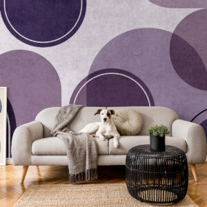 Carta da parati Archi geometrici in viola