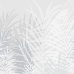 Carta da parati Foglie tropicali di tendenza blu chiaro