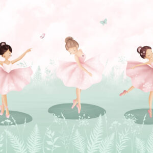 Carta da parati Paesaggio con ballerine danzanti