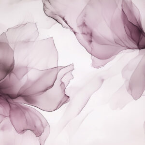 Carta da parati Fiori in stile fluido, astrazione floreale, acquerello, tavolozza di colori rosa