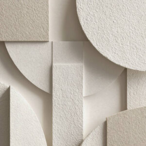 Carta da parati Composizione astratta di forme geometriche beige