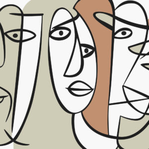 Carta da parati Facce astratte
